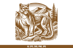 Mountain Lion Vector SVG Bundle Product Image 3