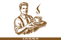 Vintage 90s People with Coffee SVG Product Image 3
