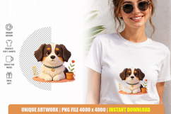 Cute Dog Clipart Bundle PNG Sublimation Design Product Image 3