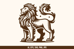 Heraldic Lion Vector SVG Emblem Product Image 3
