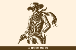 Skeleton Cowboy Vector SVG Bundle Product Image 2