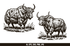 Yak Animal Vector SVG Bundle Product Image 3