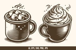 Hot Chocolate Vector SVG Bundle Product Image 2