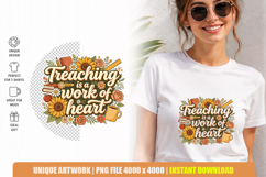 Retro Teacher Clipart Bundle, Cute School Sublimation PNG Product Image 2