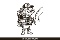 Fishing Mascot Vector SVG Bundle Product Image 2