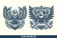 5 Heraldic Eagle Vector Emblem Bundle Product Image 2
