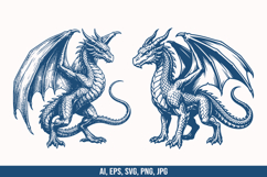 Western Dragon Vector SVG Bundle Product Image 2