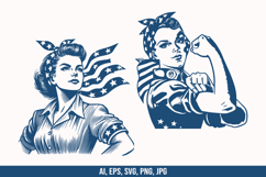 American Patriotic Women Vector Bundle Product Image 2