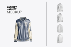 Men&#039;s Zipped Bomber Jacket Mockup Product Image 1