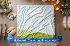 Modern room blanket mockup Product Image 1