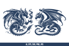 Western Dragon Vector SVG Bundle Product Image 3