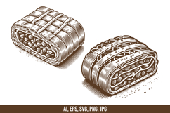 Strudel Pastry Vector SVG Bundle Product Image 2