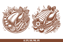 Thanksgiving Grilled Turkey Vector Bundle Product Image 3