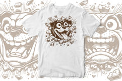 Funny Dogs Breaking Wall Vector Clipart Product Image 3