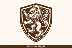 Heraldic Lion Vector SVG Emblem Product Image 7