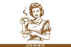 Vintage 90s People with Coffee SVG Product Image 4