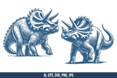 Triceratops Vector SVG Bundle Product Image 3