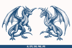 Western Dragon Vector SVG Bundle Product Image 3