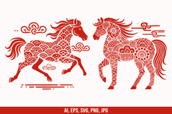 Chinese New Year Horse SVG Bundle Product Image 4