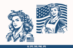 American Patriotic Women Vector Bundle Product Image 3