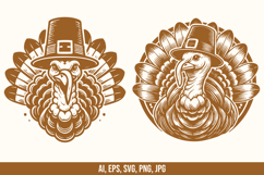 Thanksgiving Turkey Mascot SVG Bundle Product Image 3