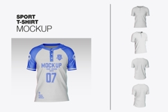 Baseball Henley Raglan T-Shirt Mockup Product Image 1
