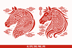 Chinese New Year Horse SVG Bundle Product Image 3