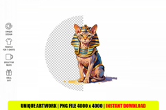 Egyptian Sphinx Cat PNG Pharaoh Kitten Sublimation Product Image 1