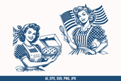 American Patriotic Women Vector Bundle Product Image 4