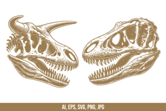 Dinosaur Skull Vector SVG Bundle Product Image 4