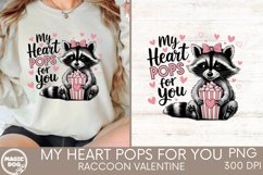 My Heart Pops For You|Raccoon Valentines Day|Valentine Vibe Product Image 3