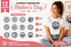 Premium Mother's Day Bundle: 12 Designs SVG, EPS, PNG, JPG Product Image 1
