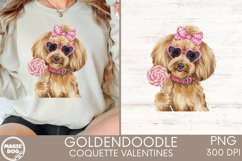 Goldendoodle Coquette|Goldendoodle Valentines|Coquette Bow Product Image 3