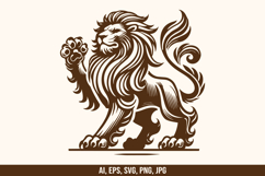 Heraldic Lion Vector SVG Emblem Product Image 6
