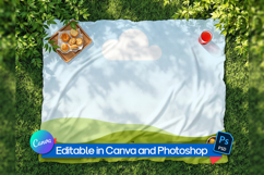 Top-view fabric blanket mockup Product Image 1