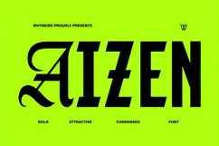 Aizen - Bold Condensed Display Font Product Image 1