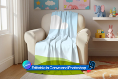 Baby blanket mockup chair Product Image 1