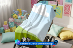 baby blanket stroller mockup Product Image 1