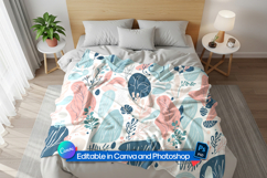 Bedroom blanket fabric mockup Product Image 1