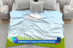 Bedroom blanket layout mockup Product Image 1