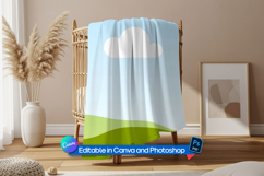 Blanket in basket mockup Product Image 1