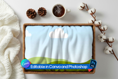 Blanket mockup in wicker basket Product Image 1