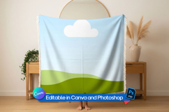 Blanket mockup with fringe edges Product Image 1