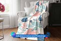 blanket on modern chair mockup Product Image 1