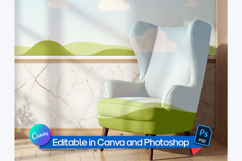 Chair and Wallpaper Mockup Product Image 1