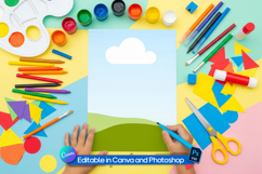 Children’s Activity Coloring Page Mockup Product Image 1
