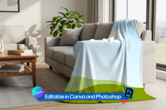 Cozy home blanket mockup Product Image 1