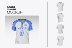 Baseball Henley Raglan T-Shirt Mockup Product Image 1