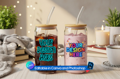 Drinkware glass can mockup Product Image 1
