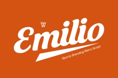 Emilio Bold Retro Script Font Sporty Branding Product Image 1